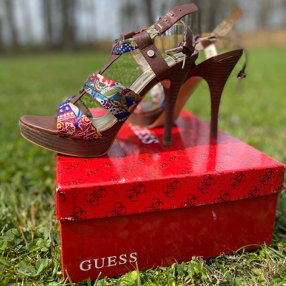 Guess GWKAEDI Summer High Heels, size 6.5 - Picture 2 of 5